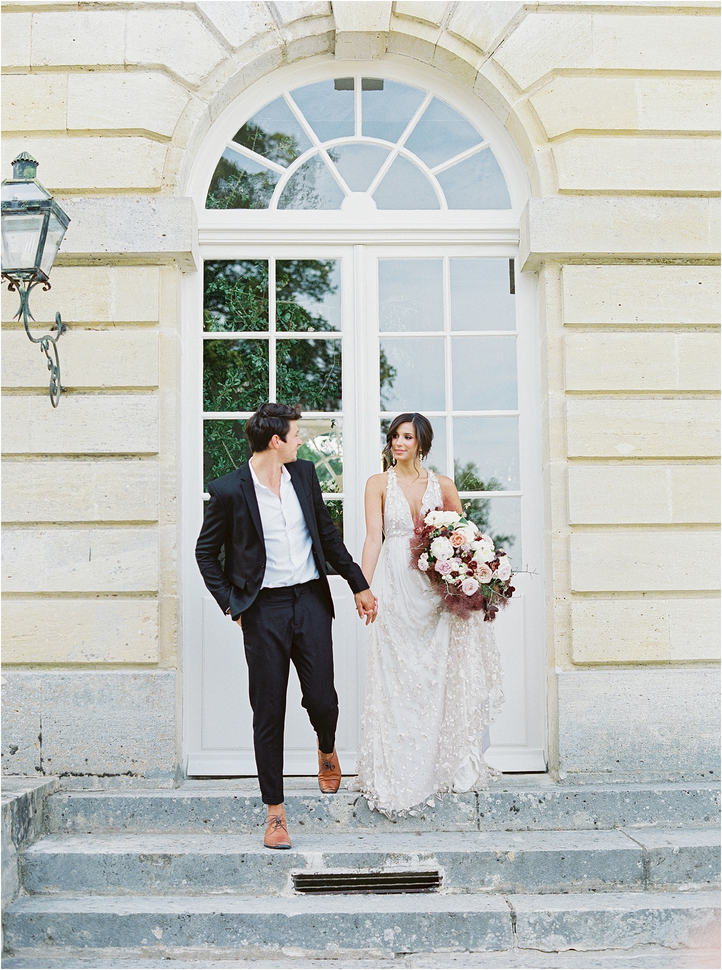 French Chateau Elopement Alexandra Greco Dress
