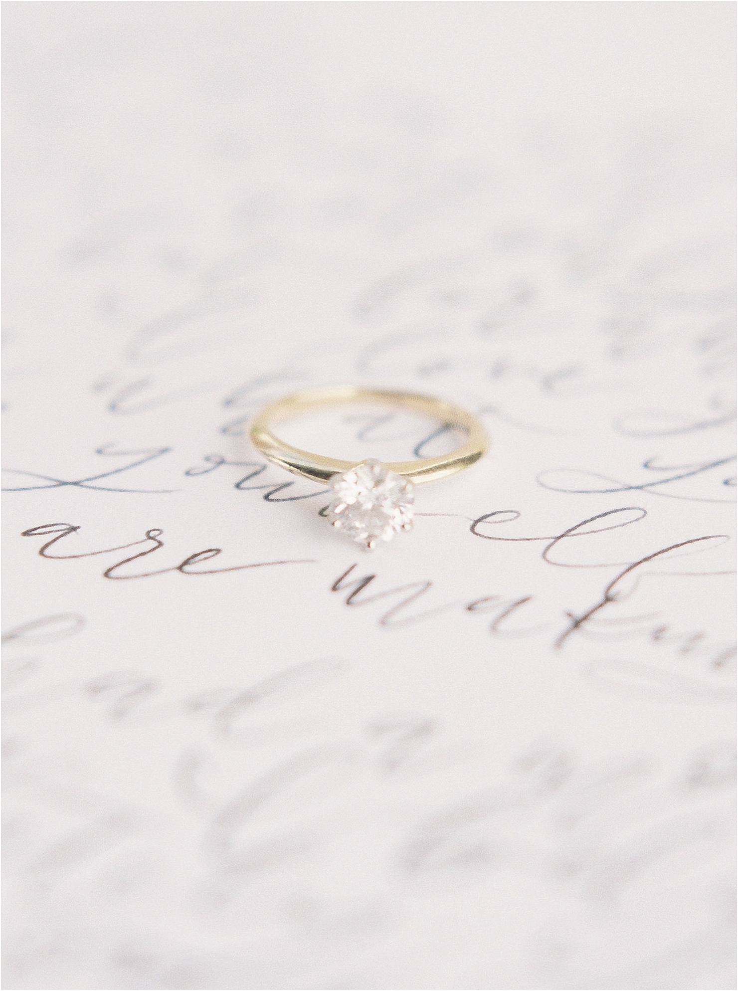 Wedding Ring Calligraphy Vows Chateau Selah Madeline Trent Romantic Wedding Photographer