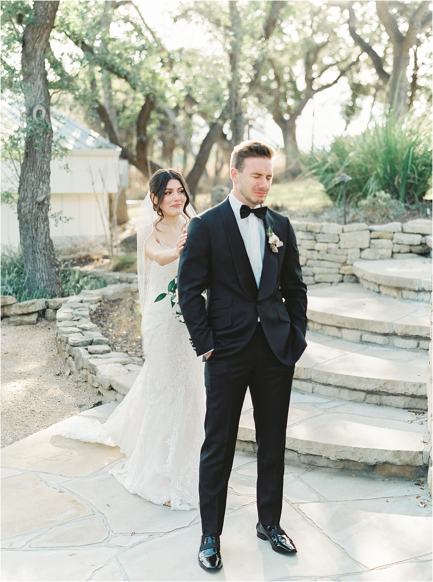 The Ivory Oak Wedding Photographer  Austin Texas Romantic Film Beautiful Wedding Madeline Trent First Look