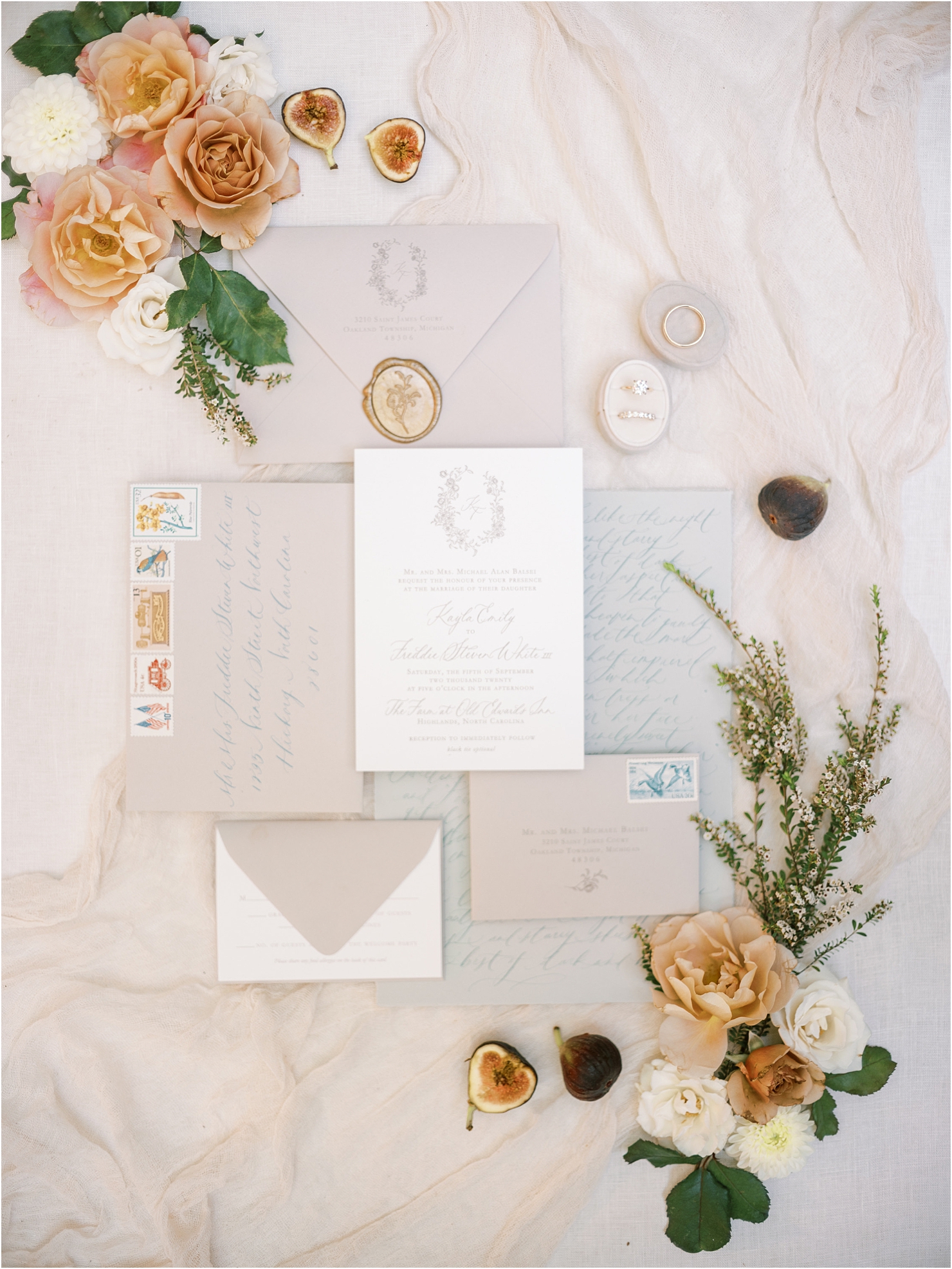 Every Little Letter Wedding Invitation Suite Magnolia Rouge 